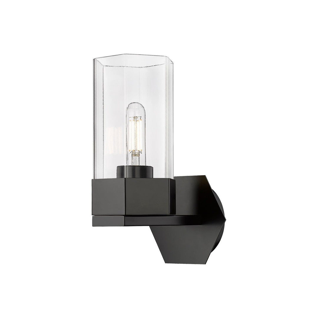 Innovations Downtown Urban 427-1W-BK-G427-9CL Wall Sconce Light - Matte Black
