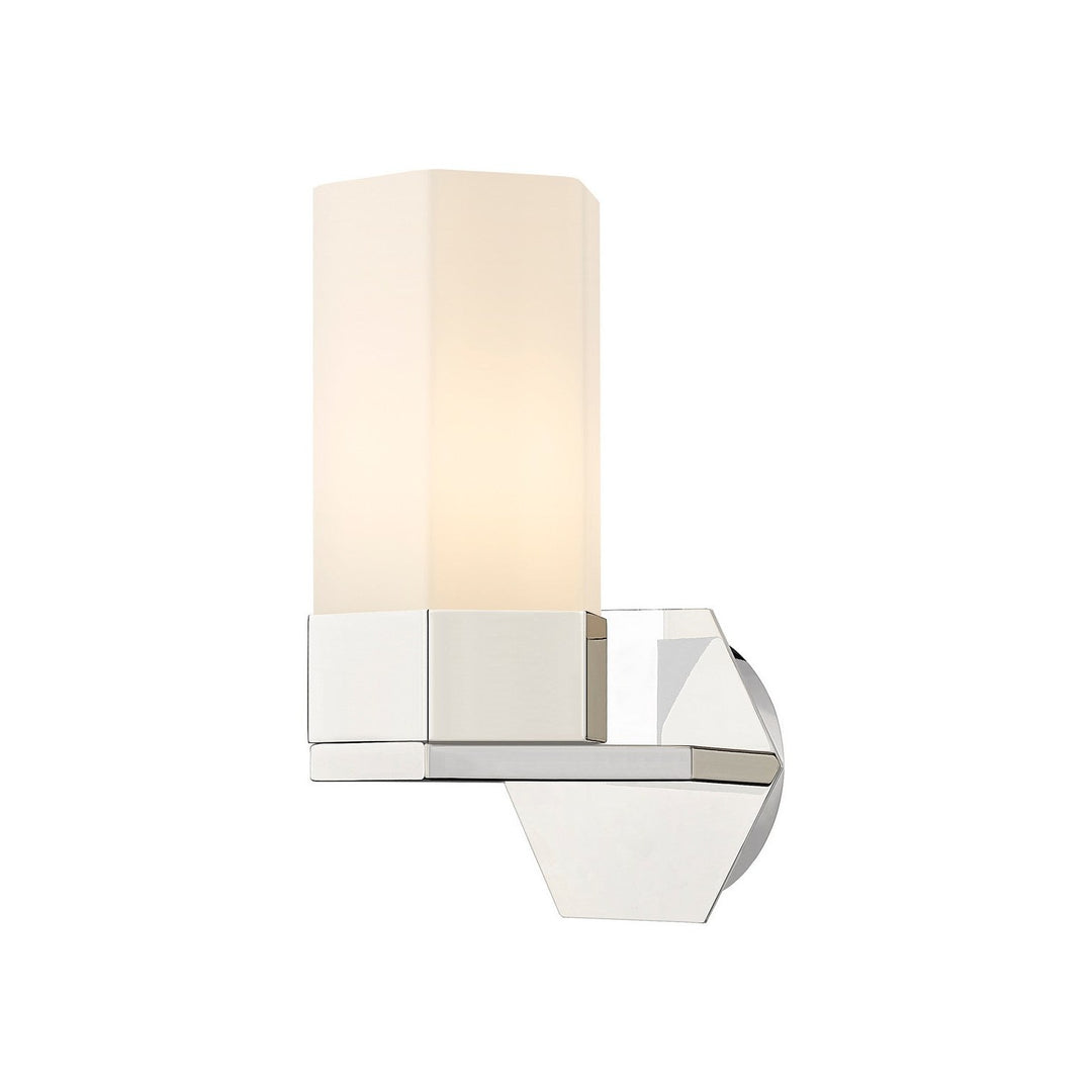 Innovations Downtown Urban 427-1W-PN-G427-9WH Wall Sconce Light - Polished Nickel