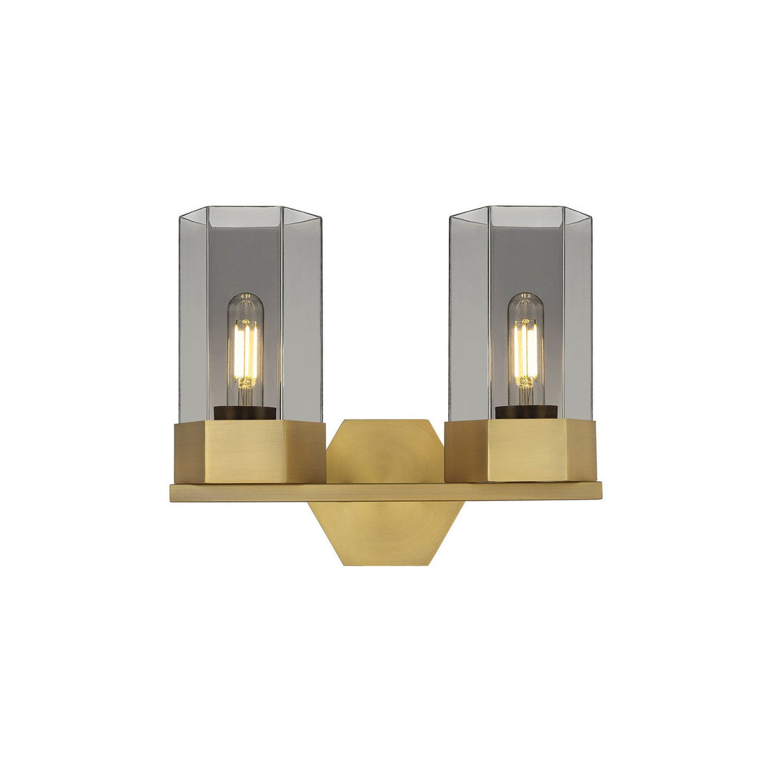 Innovations Downtown Urban 427-2W-BB-G427-9SM Bath Vanity Light 13 in. wide - Brushed Brass