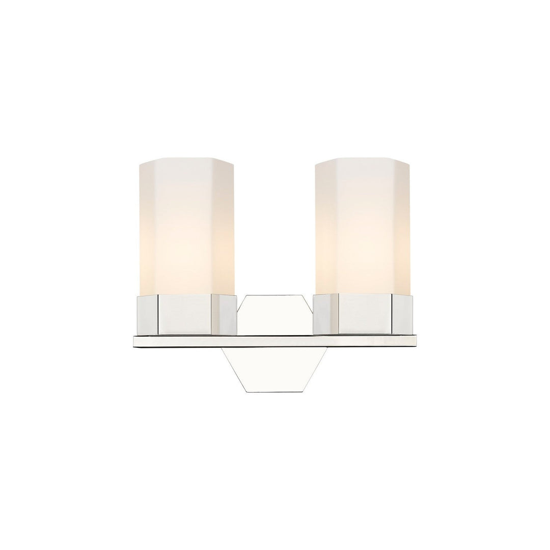 Innovations Downtown Urban 427-2W-PN-G427-9WH Bath Vanity Light 13 in. wide - Polished Nickel