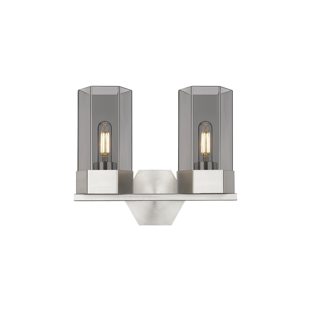 Innovations Downtown Urban 427-2W-SN-G427-9SM Bath Vanity Light 13 in. wide - Satin Nickel