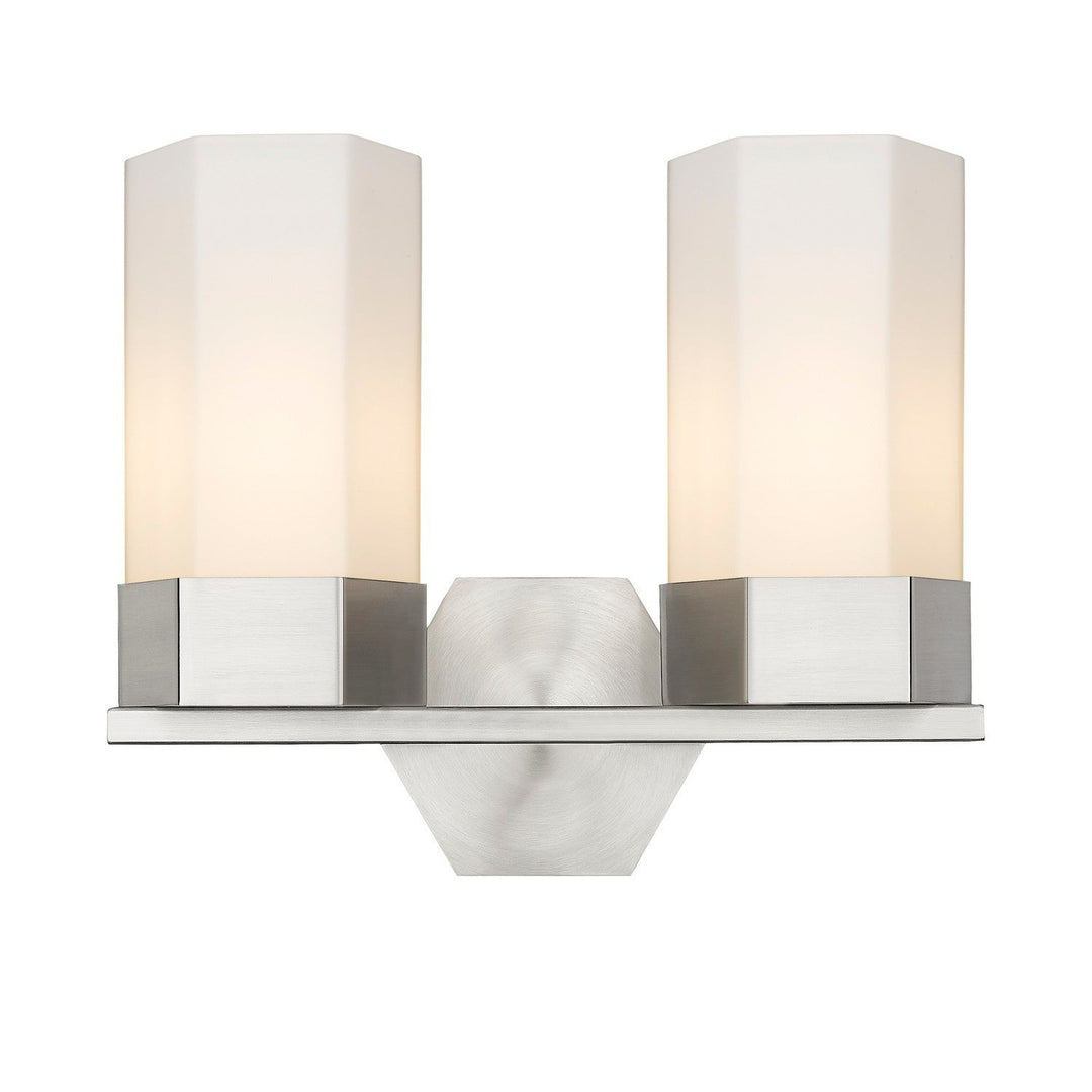 Innovations Downtown Urban 427-2W-SN-G427-9WH Bath Vanity Light 13 in. wide - Satin Nickel