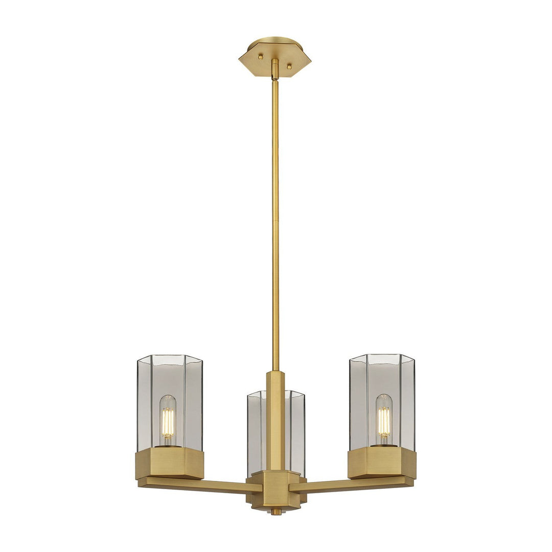 Innovations Downtown Urban 427-3CR-BB-G427-9SM Chandelier Light - Brushed Brass