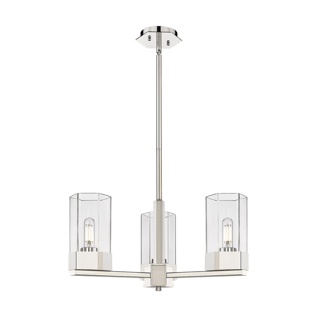 Innovations Downtown Urban 427-3CR-PN-G427-9CL Chandelier Light - Polished Nickel