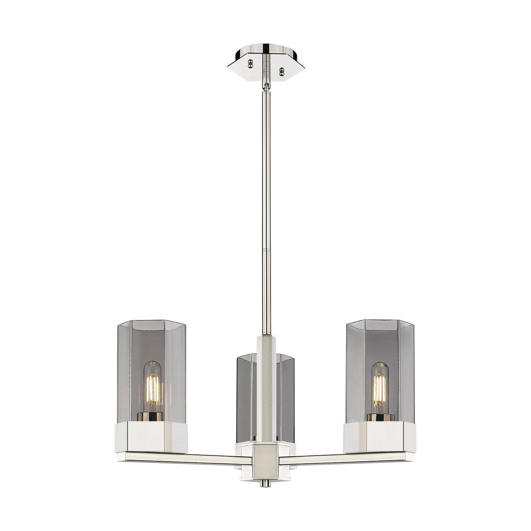 Innovations Downtown Urban 427-3CR-PN-G427-9SM Chandelier Light - Polished Nickel