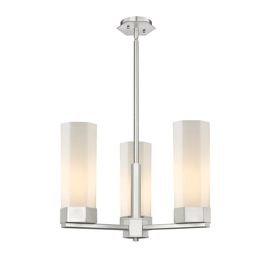 Innovations Downtown Urban 427-3CR-SN-G427-14WH Chandelier Light - Satin Nickel