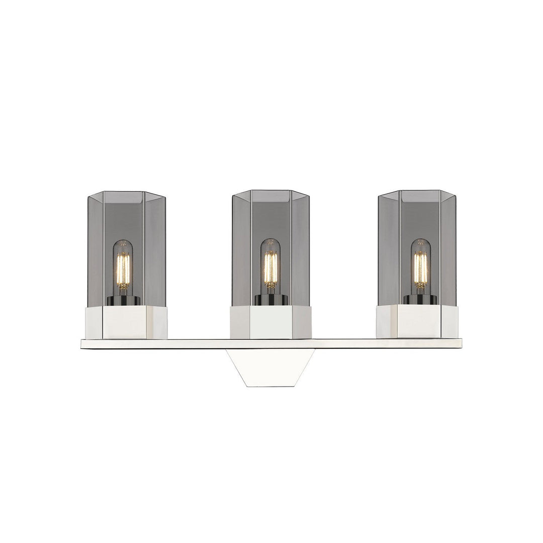 Innovations Downtown Urban 427-3W-PN-G427-9SM Bath Vanity Light 22 in. wide - Polished Nickel