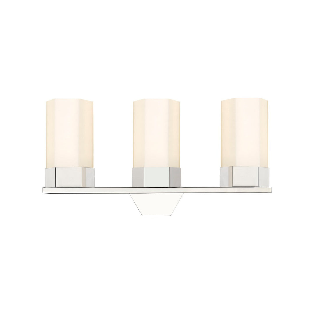 Innovations Downtown Urban 427-3W-PN-G427-9WH Bath Vanity Light 22 in. wide - Polished Nickel