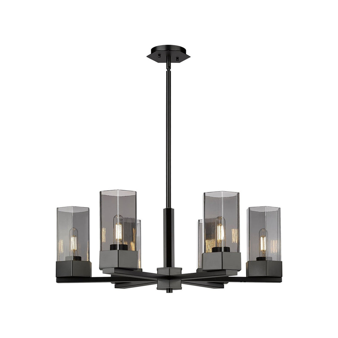 Innovations Downtown Urban 427-6CR-BK-G427-9SM Chandelier Light - Matte Black