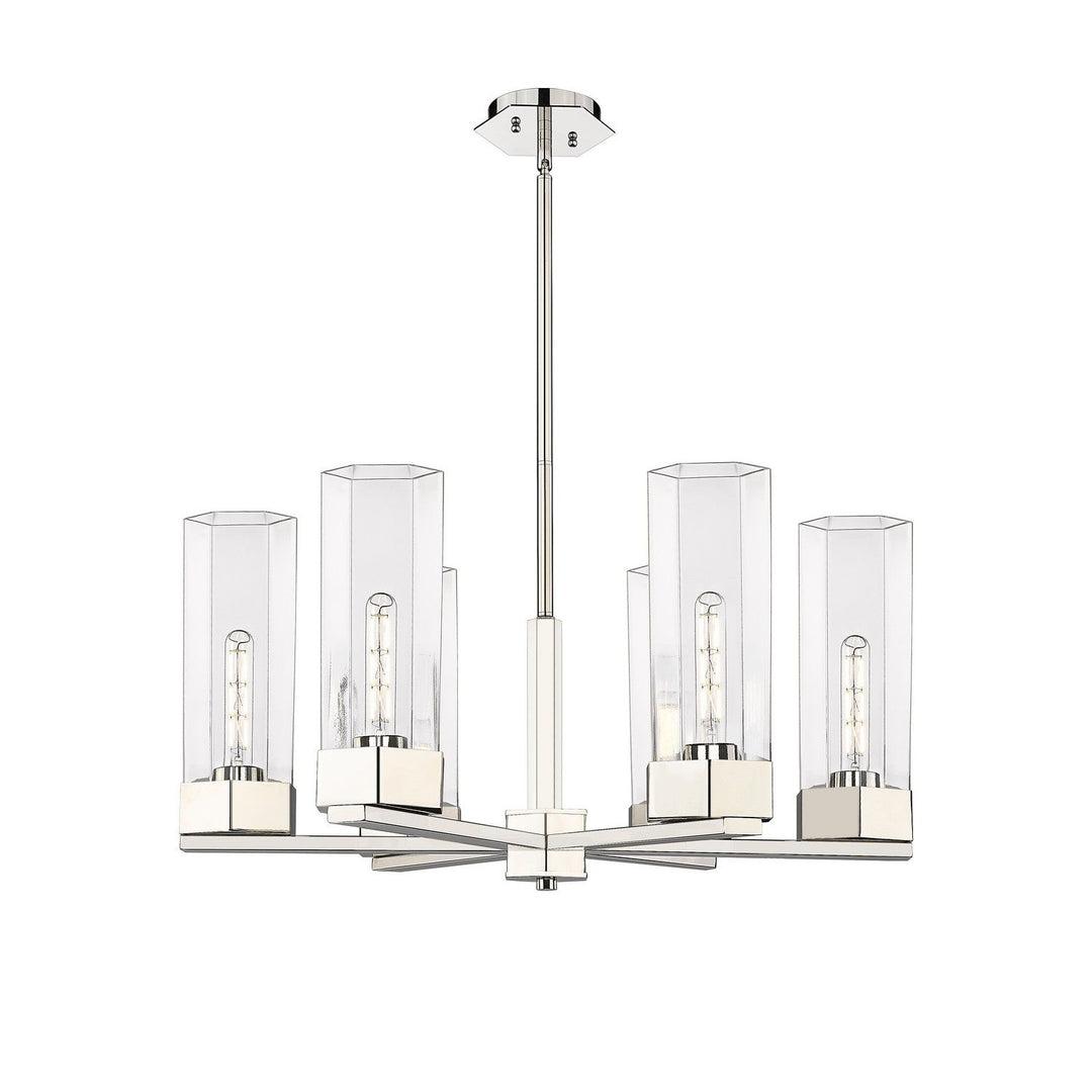 Innovations Downtown Urban 427-6CR-PN-G427-14CL Chandelier Light - Polished Nickel