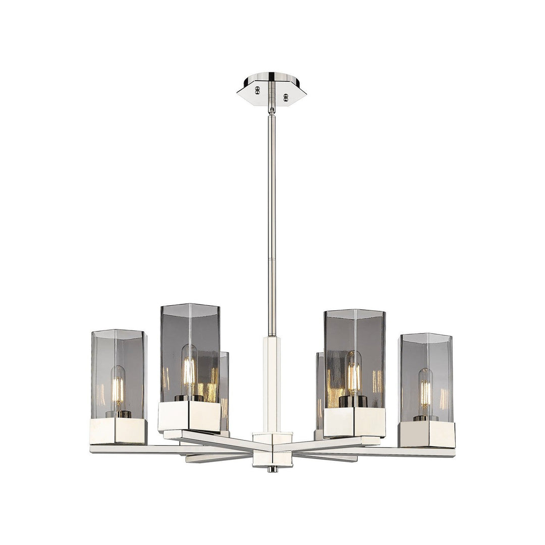 Innovations Downtown Urban 427-6CR-PN-G427-9SM Chandelier Light - Polished Nickel