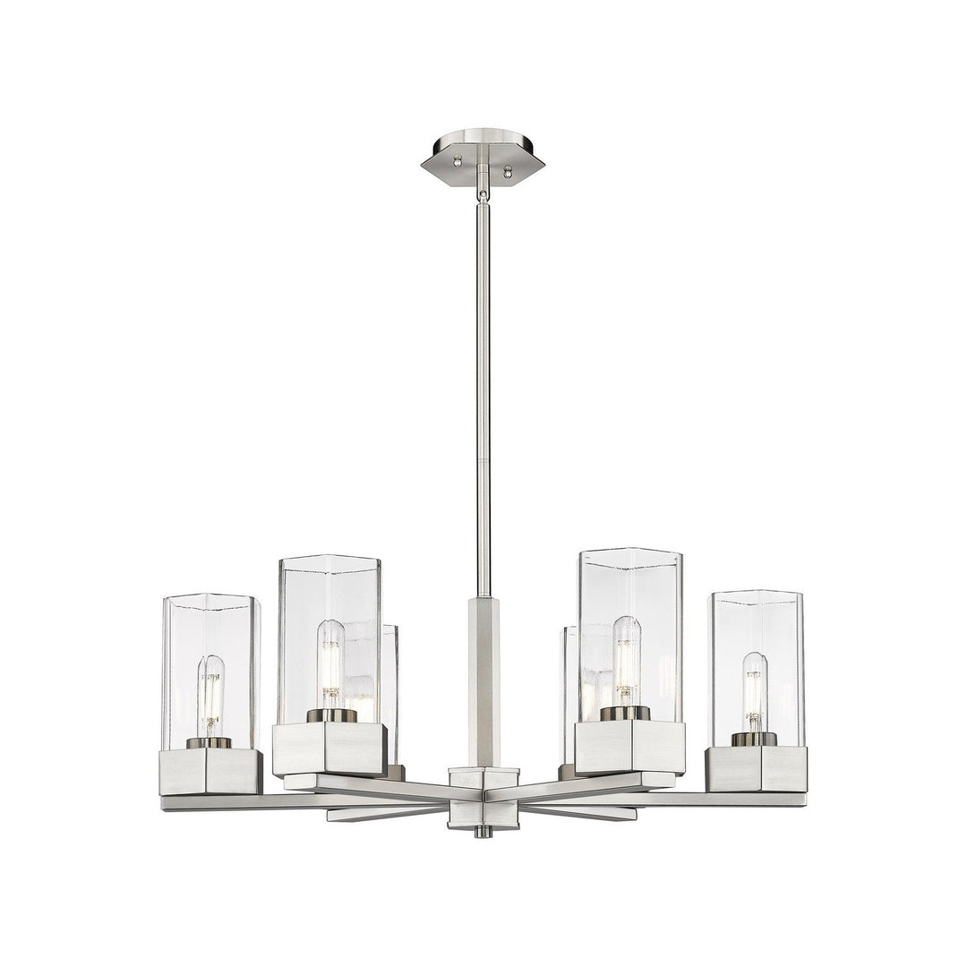 Innovations Downtown Urban 427-6CR-SN-G427-9CL Chandelier Light - Satin Nickel