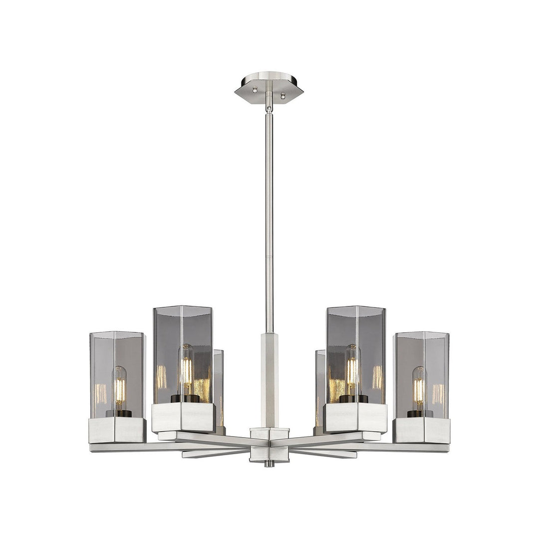 Innovations Downtown Urban 427-6CR-SN-G427-9SM Chandelier Light - Satin Nickel