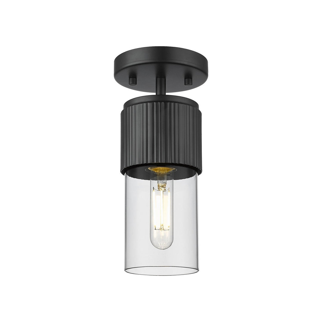 Innovations Downtown Urban 428-1F-BK-G428-7CL Ceiling Light - Matte Black