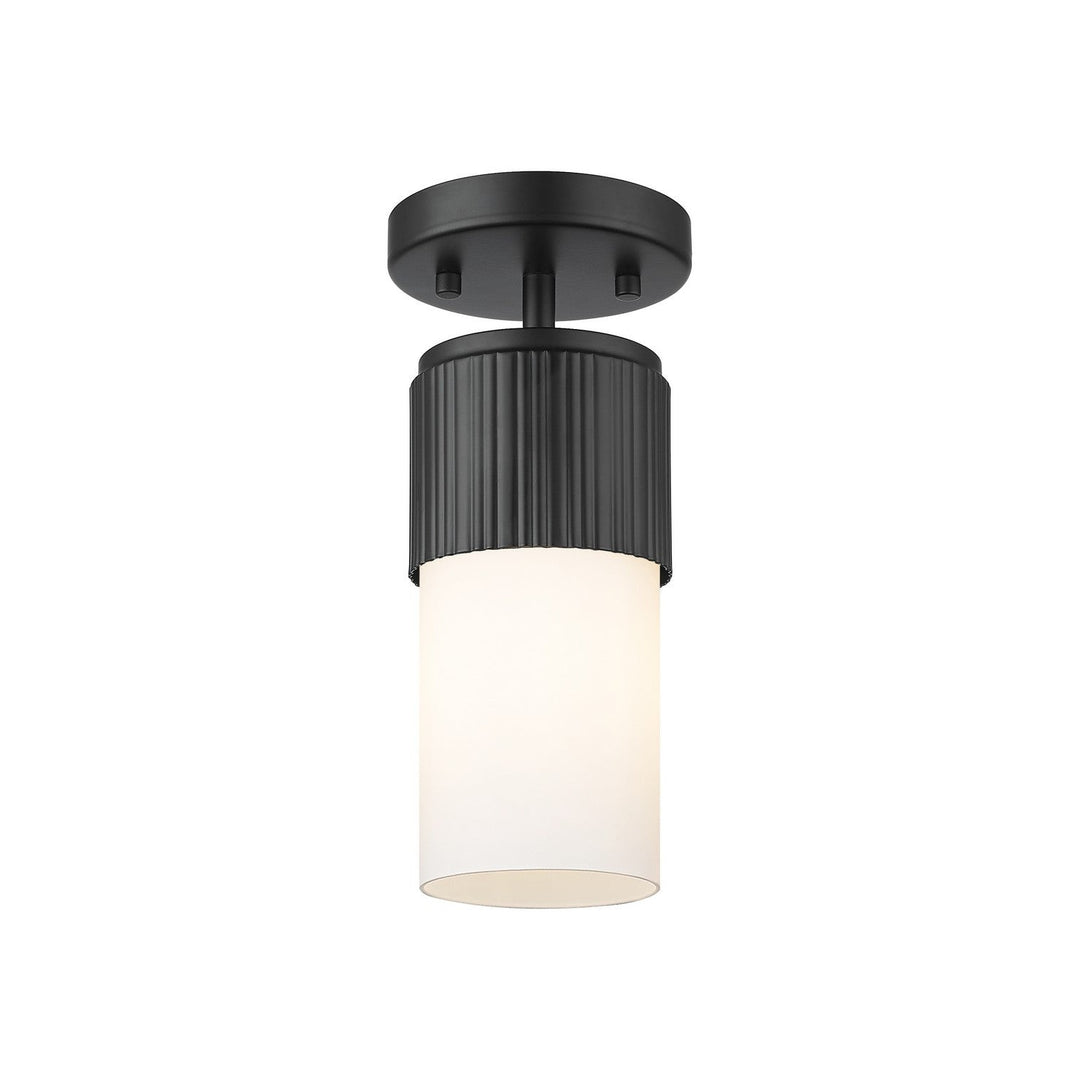 Innovations Downtown Urban 428-1F-BK-G428-7WH Ceiling Light - Matte Black