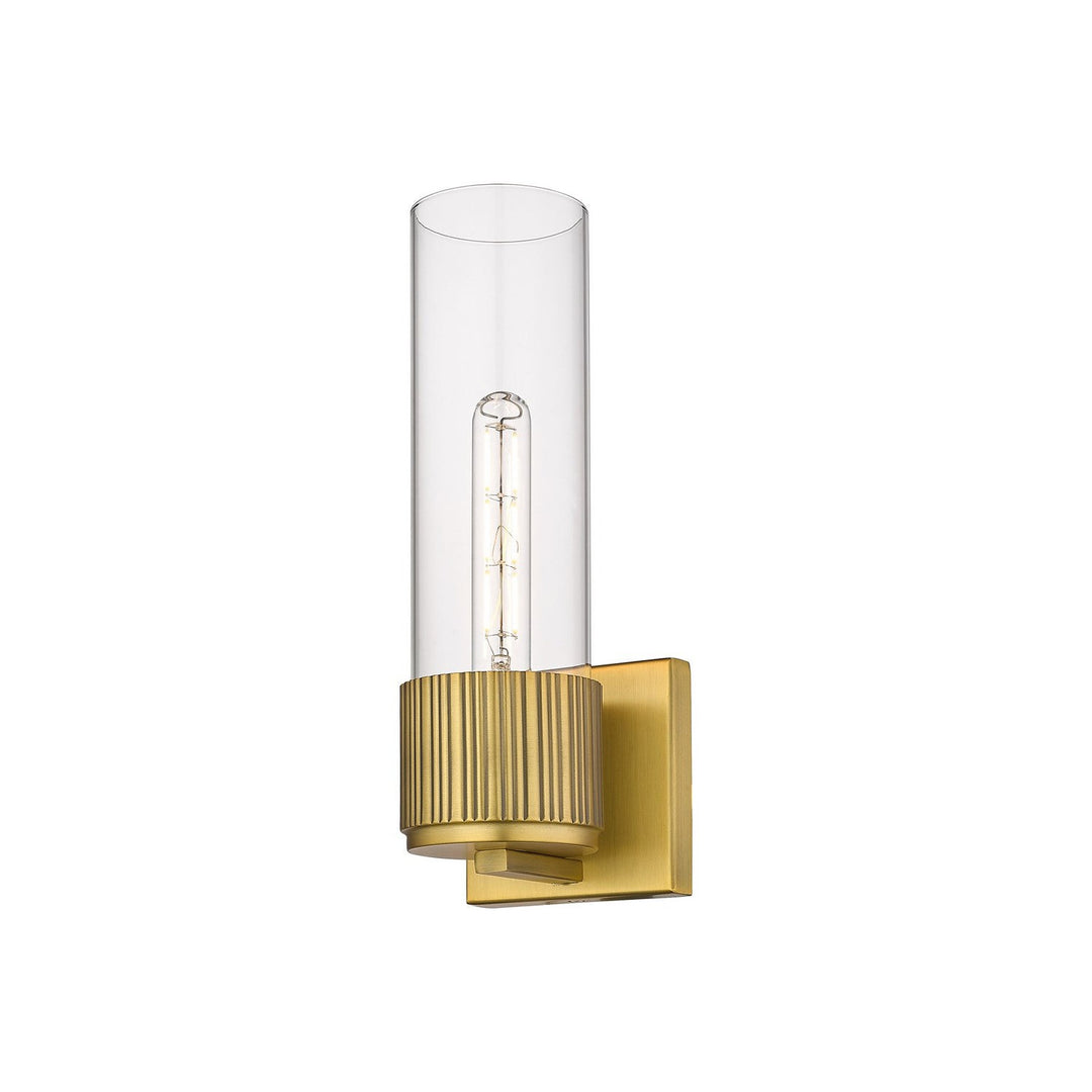 Innovations Downtown Urban 428-1W-BB-G428-12CL Wall Sconce Light - Brushed Brass