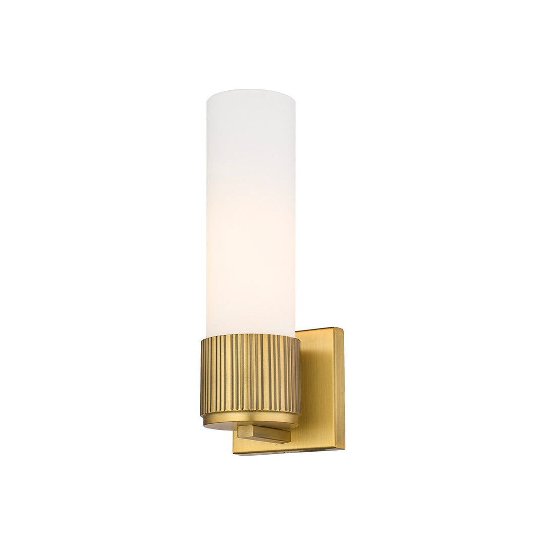Innovations Downtown Urban 428-1W-BB-G428-12WH Wall Sconce Light - Brushed Brass