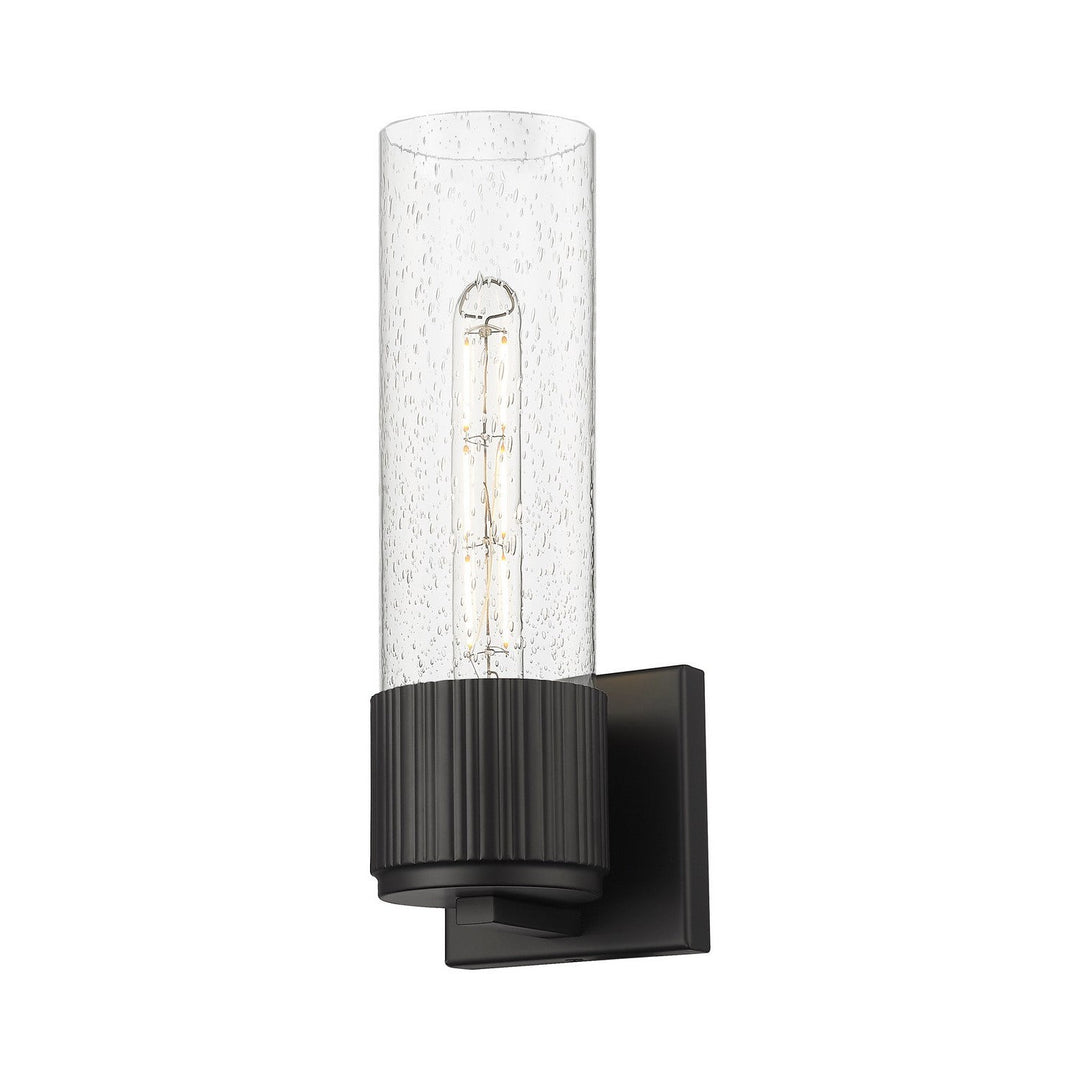 Innovations Downtown Urban 428-1W-BK-G428-12SDY Wall Sconce Light - Matte Black