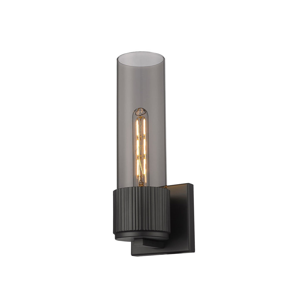 Innovations Downtown Urban 428-1W-BK-G428-12SM Wall Sconce Light - Matte Black