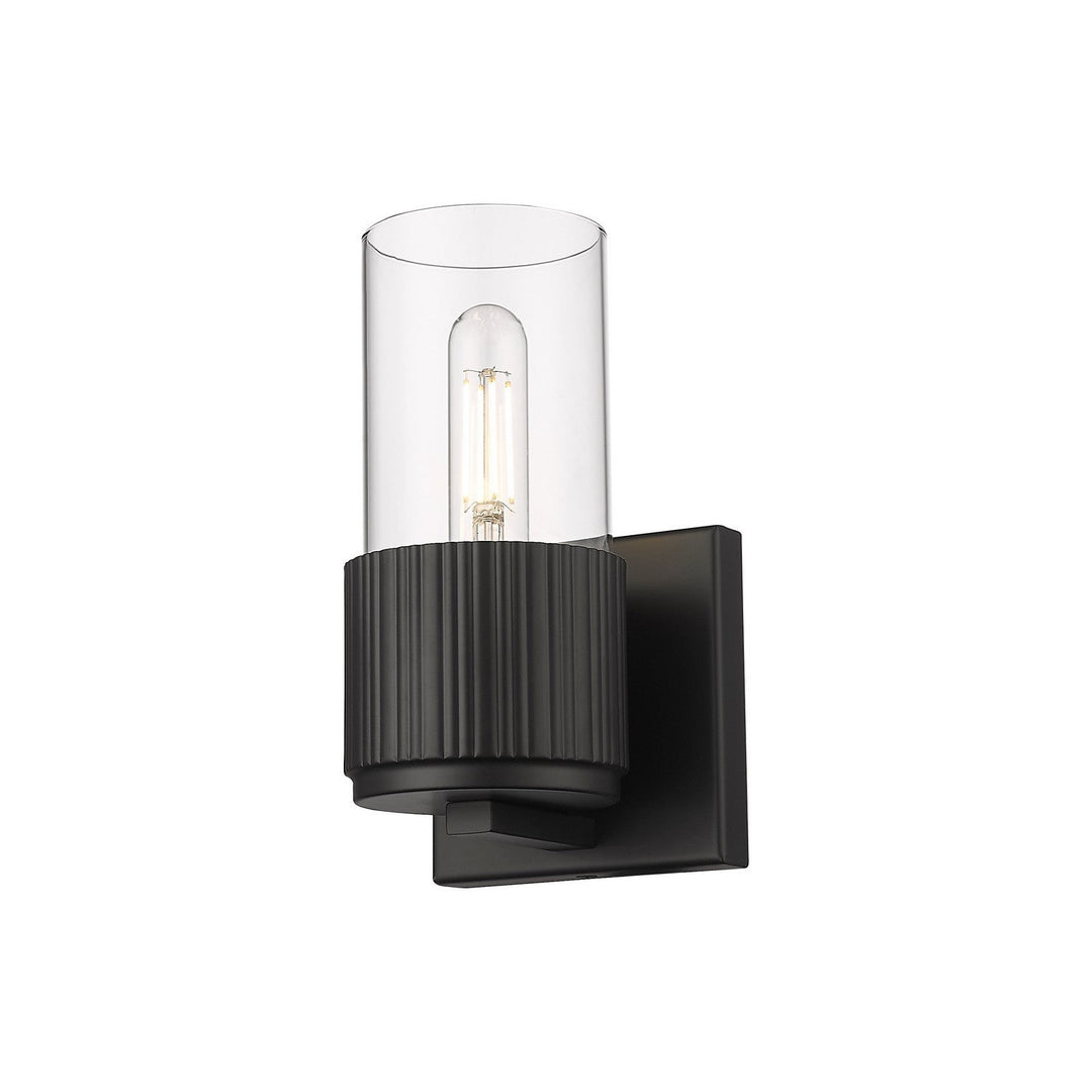 Innovations Downtown Urban 428-1W-BK-G428-7CL Wall Sconce Light - Matte Black