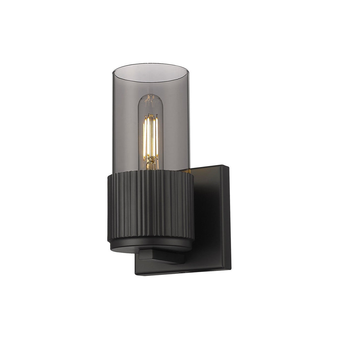 Innovations Downtown Urban 428-1W-BK-G428-7SM Wall Sconce Light - Matte Black