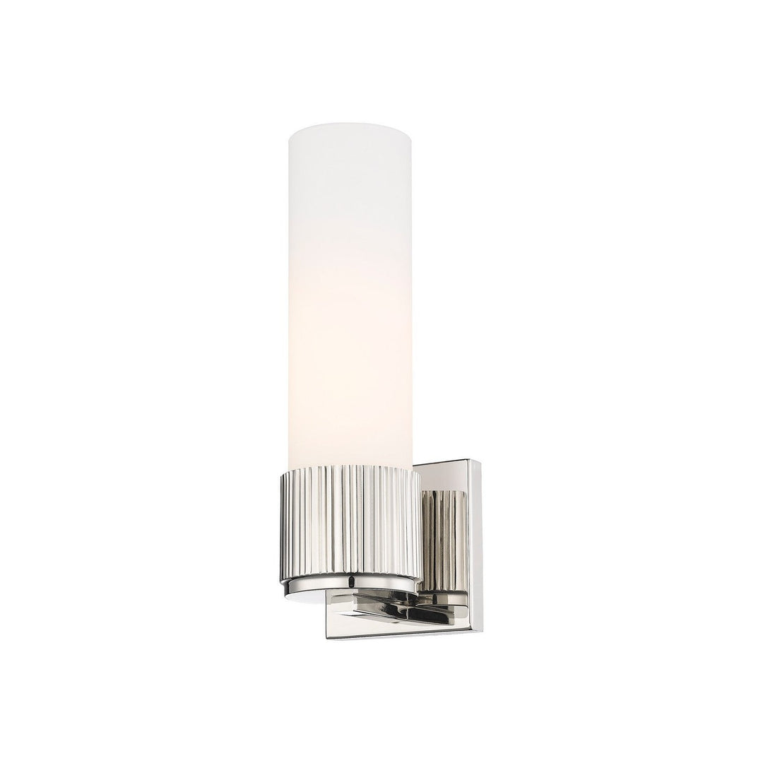 Innovations Downtown Urban 428-1W-PN-G428-12WH Wall Sconce Light - Polished Nickel
