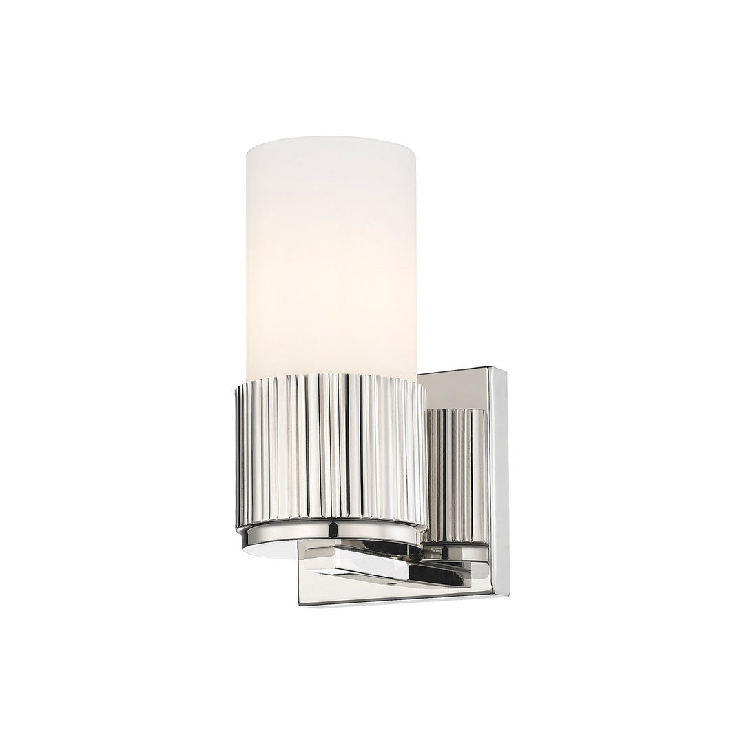 Innovations Downtown Urban 428-1W-PN-G428-7WH Wall Sconce Light - Polished Nickel