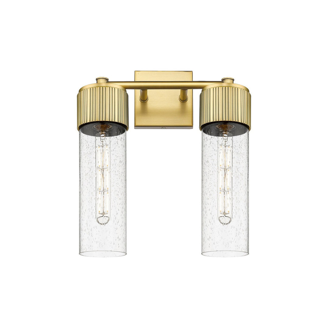 Innovations Downtown Urban 428-2W-BB-G428-12SDY Bath Vanity Light 14 in. wide - Brushed Brass