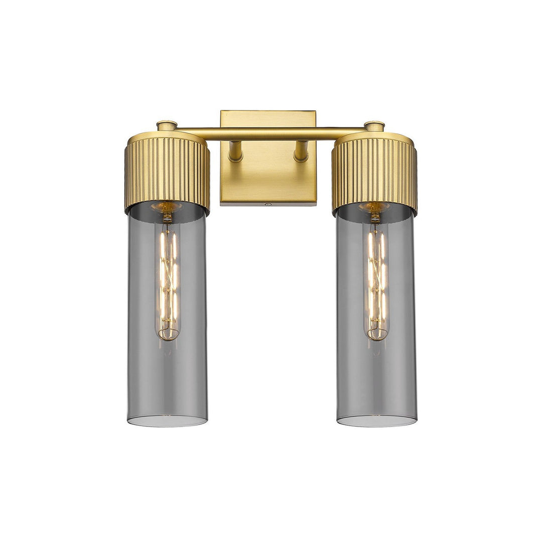 Innovations Downtown Urban 428-2W-BB-G428-12SM Bath Vanity Light 14 in. wide - Brushed Brass