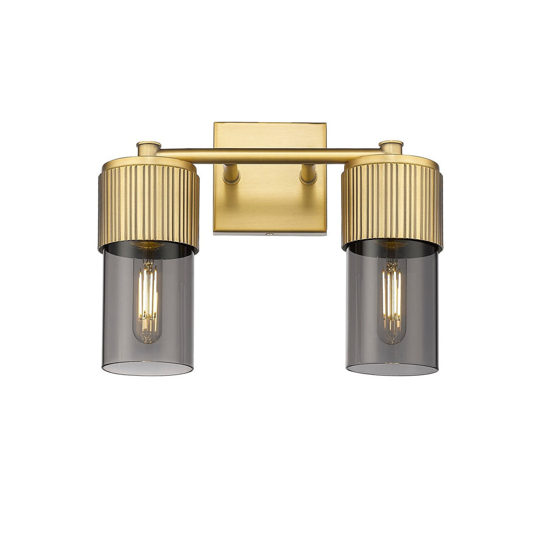 Innovations Downtown Urban 428-2W-BB-G428-7SM Bath Vanity Light 14 in. wide - Brushed Brass