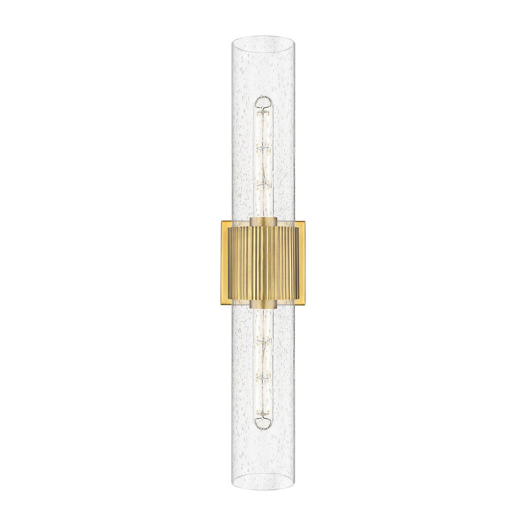 Innovations Downtown Urban 428-2WL-BB-G428-12SDY Bath Vanity Light 5 in. wide - Brushed Brass