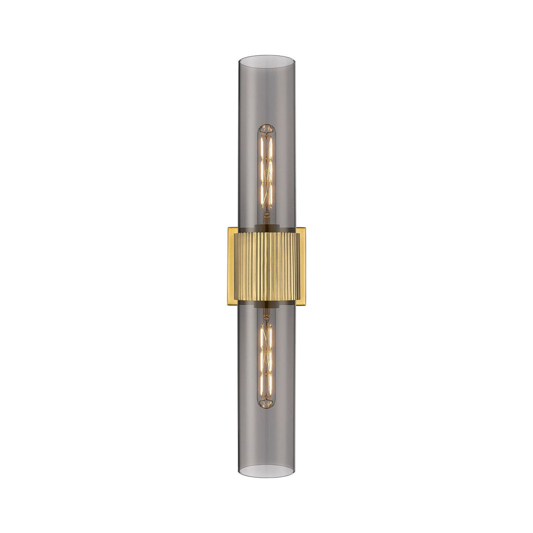 Innovations Downtown Urban 428-2WL-BB-G428-12SM Bath Vanity Light 5 in. wide - Brushed Brass