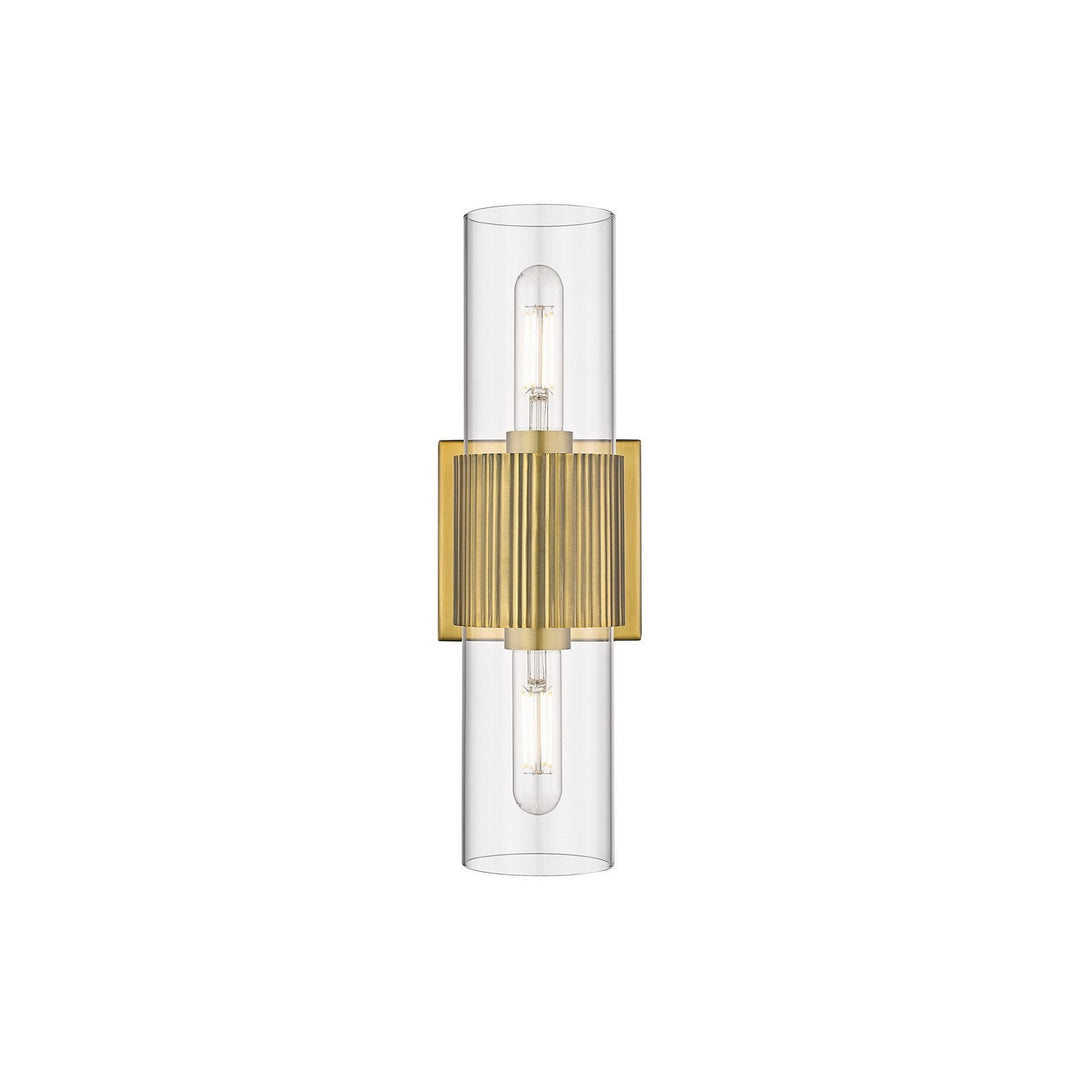 Innovations Downtown Urban 428-2WL-BB-G428-7CL Bath Vanity Light 5 in. wide - Brushed Brass