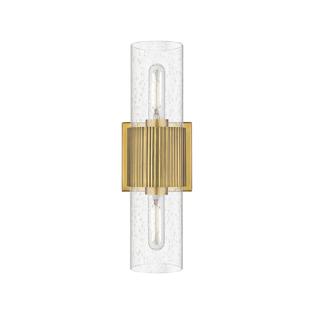 Innovations Downtown Urban 428-2WL-BB-G428-7SDY Bath Vanity Light 5 in. wide - Brushed Brass