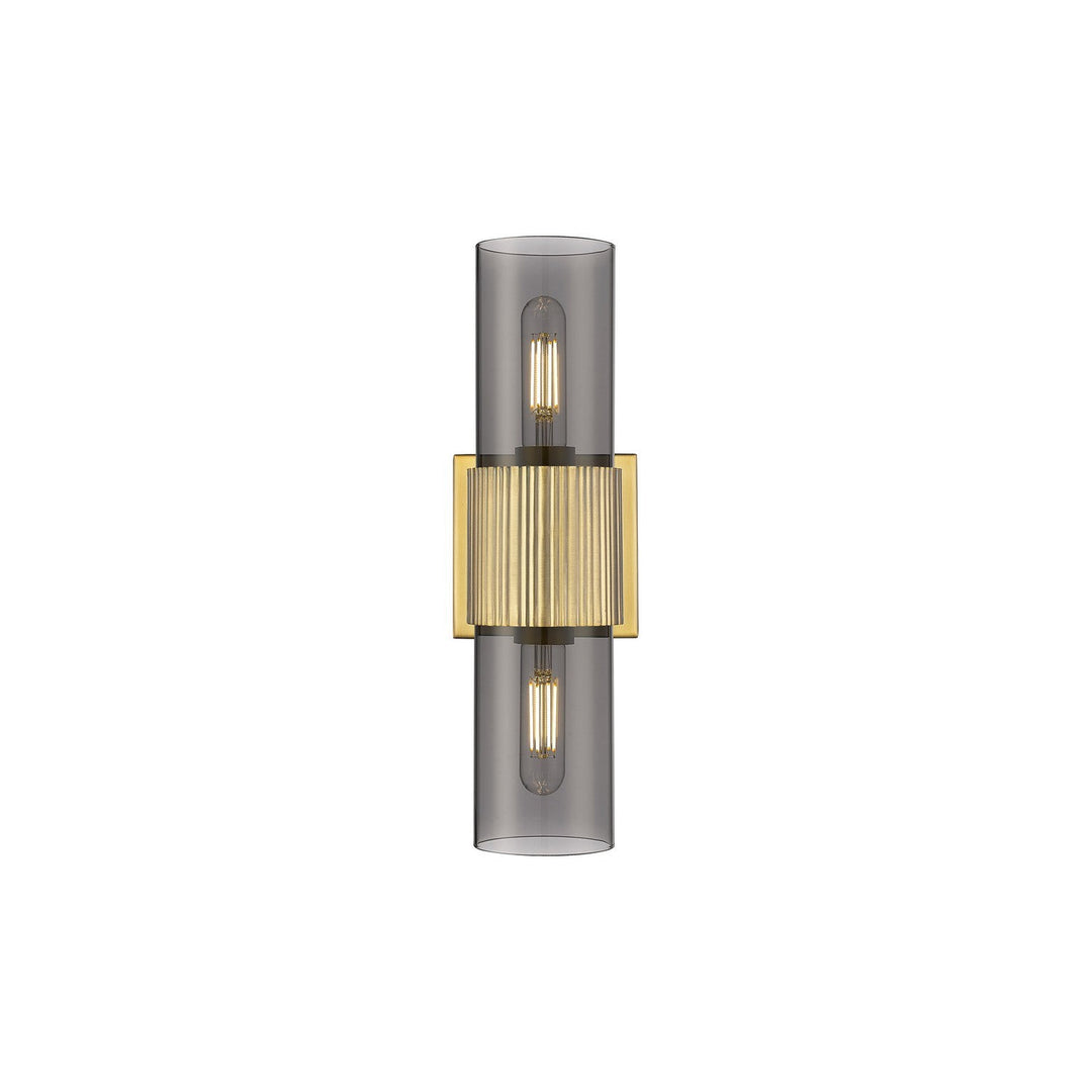 Innovations Downtown Urban 428-2WL-BB-G428-7SM Bath Vanity Light 5 in. wide - Brushed Brass