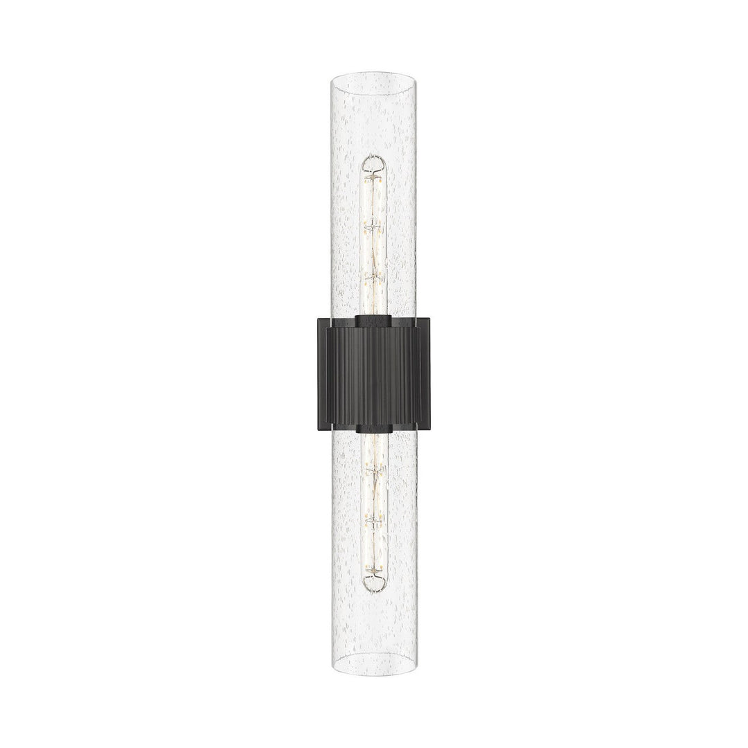 Innovations Downtown Urban 428-2WL-BK-G428-12SDY Bath Vanity Light 5 in. wide - Matte Black