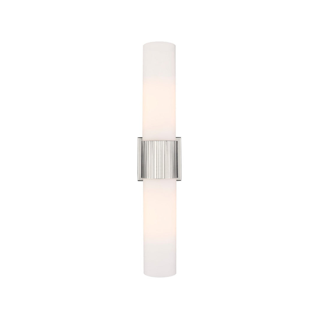 Innovations Downtown Urban 428-2WL-PN-G428-12WH Bath Vanity Light 5 in. wide - Polished Nickel