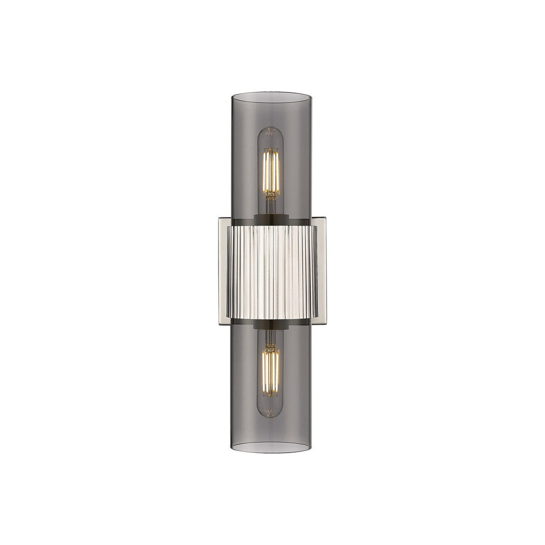 Innovations Downtown Urban 428-2WL-PN-G428-7SM Bath Vanity Light 5 in. wide - Polished Nickel