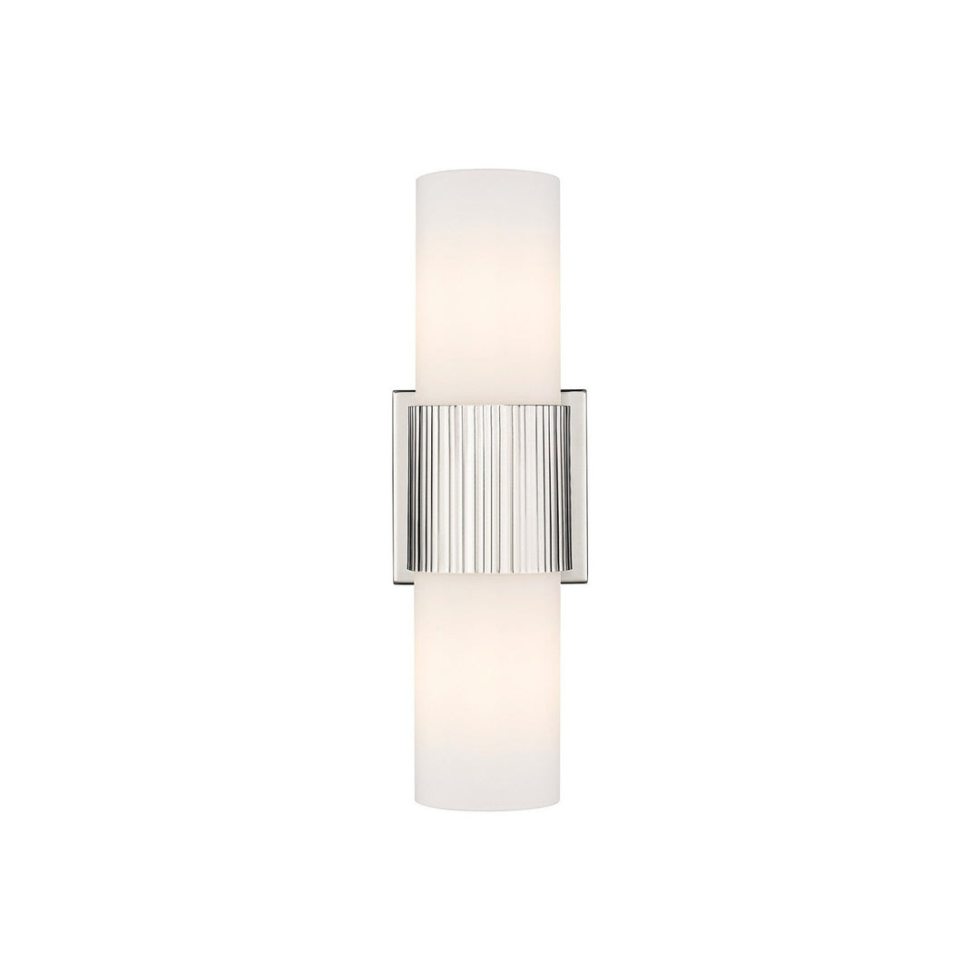 Innovations Downtown Urban 428-2WL-PN-G428-7WH Bath Vanity Light 5 in. wide - Polished Nickel