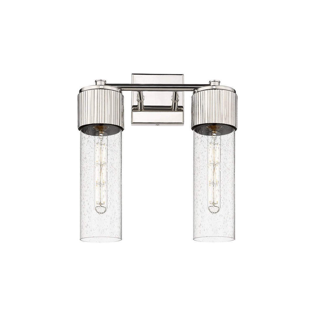 Innovations Downtown Urban 428-2W-PN-G428-12SDY Bath Vanity Light 14 in. wide - Polished Nickel