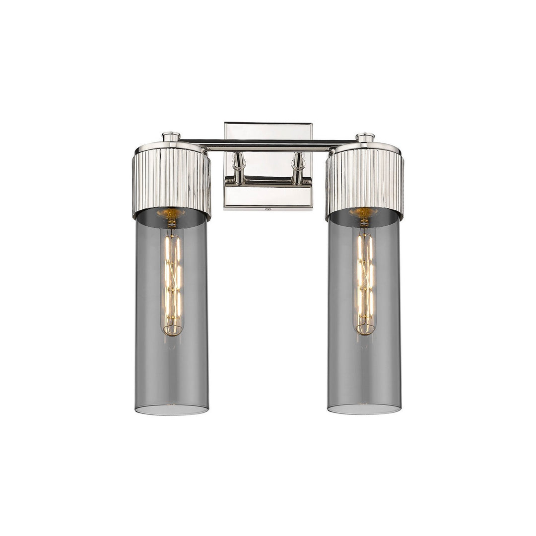 Innovations Downtown Urban 428-2W-PN-G428-12SM Bath Vanity Light 14 in. wide - Polished Nickel