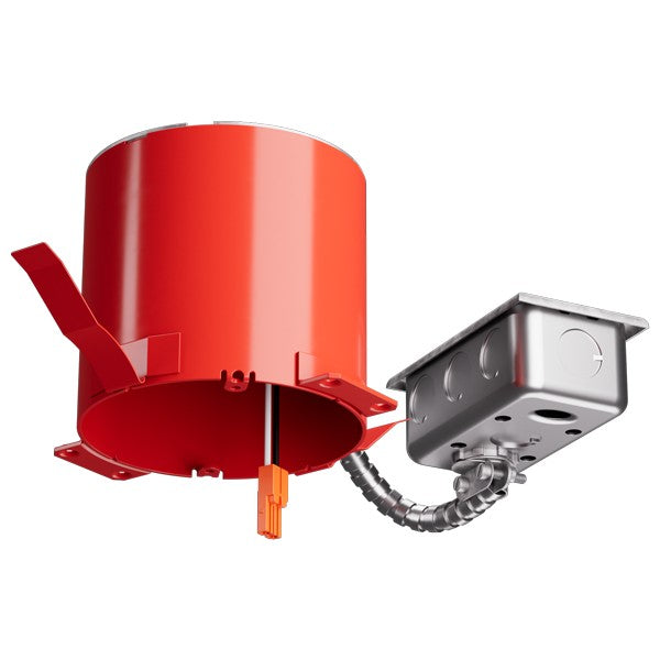 Elco Lighting EJB4RICA  4" Remodel Ic Airtight Housing For 2-Hr Fire Rated Ceilings Recessed Light Red