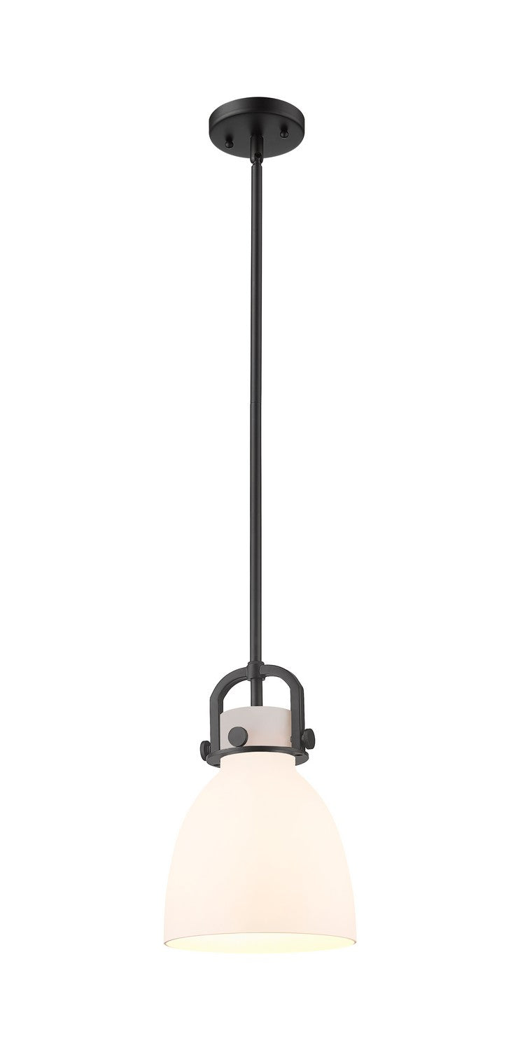 Innovations Downtown Urban 410-1SS-BK-G412-8WH Pendant Light - Matte Black