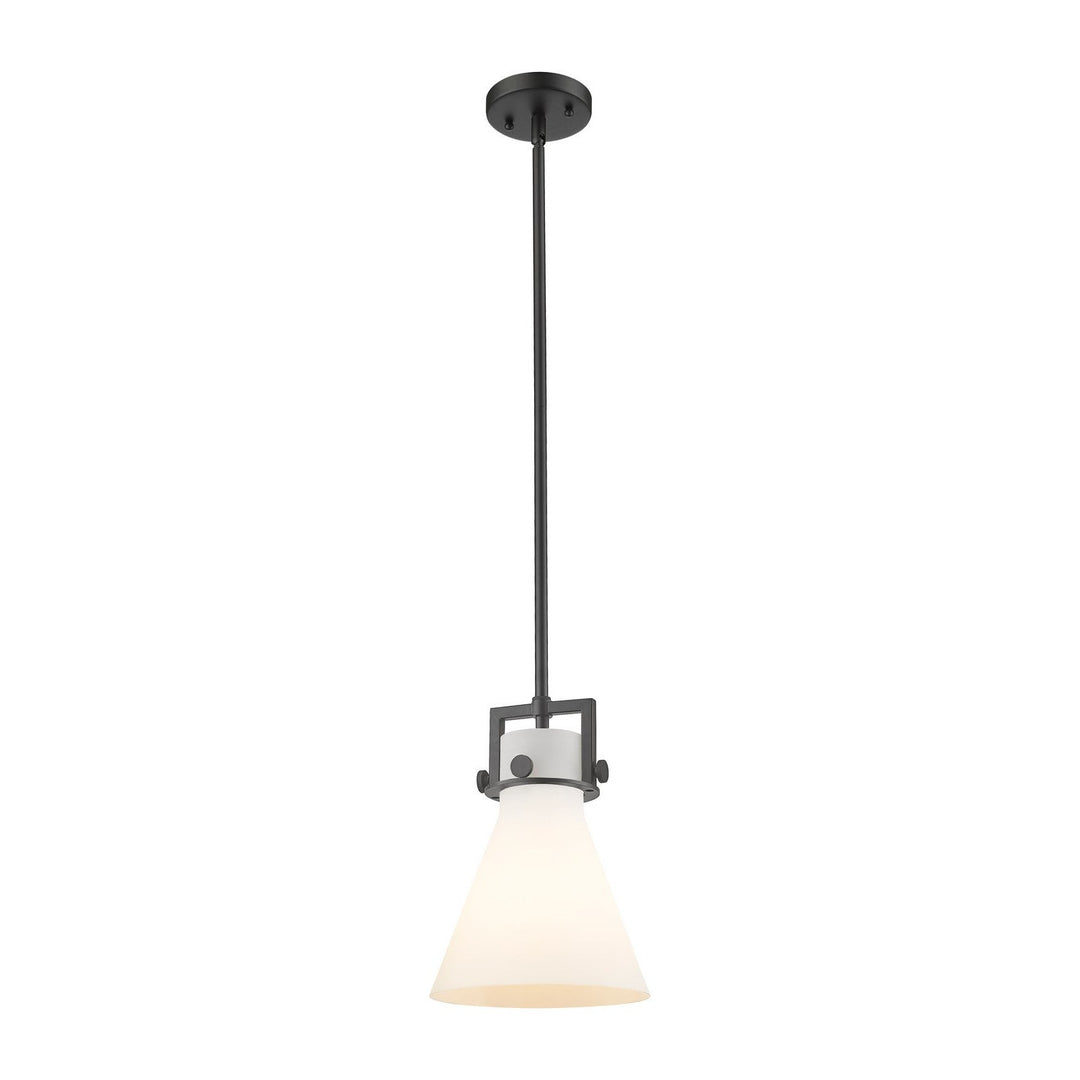 Innovations Downtown Urban 411-1SS-BK-G411-8WH Pendant Light - Matte Black
