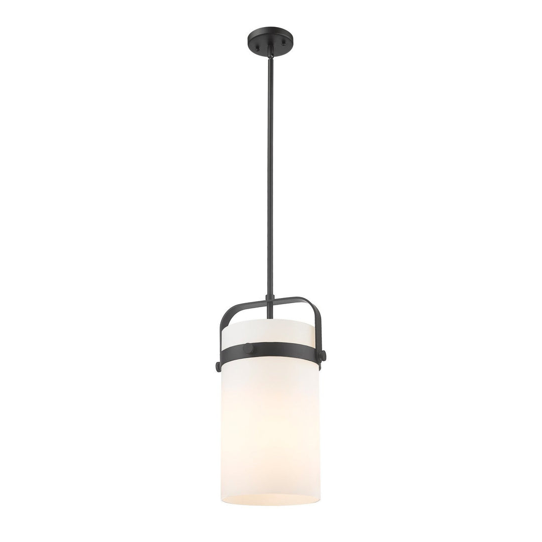 Innovations Downtown Urban 413-1SM-BK-G413-1S-8WH Pendant Light - Matte Black