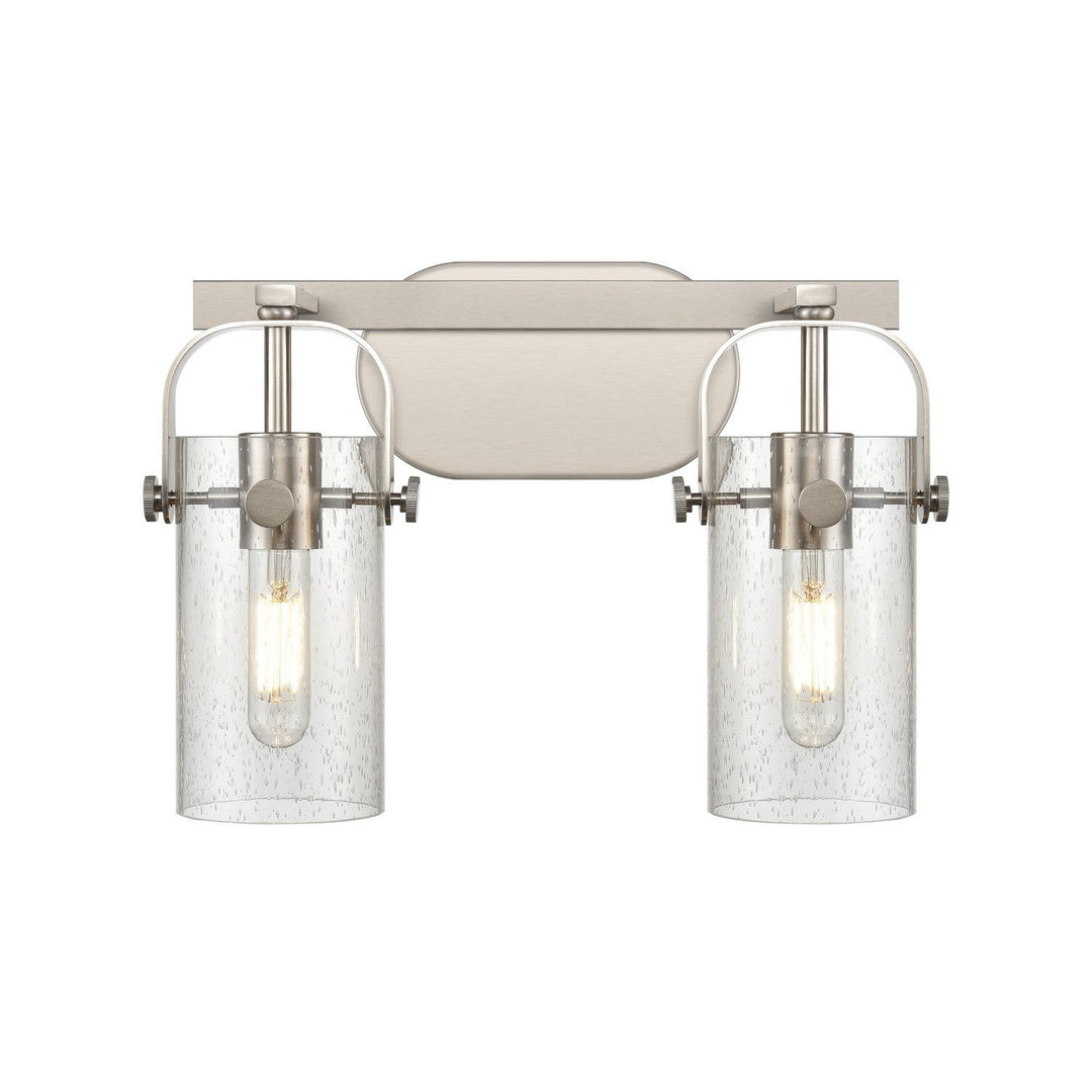 Innovations Pilaster 423-2W-SN-G423-7SDY Bath Vanity Light 15 in. wide - Brushed Satin Nickel