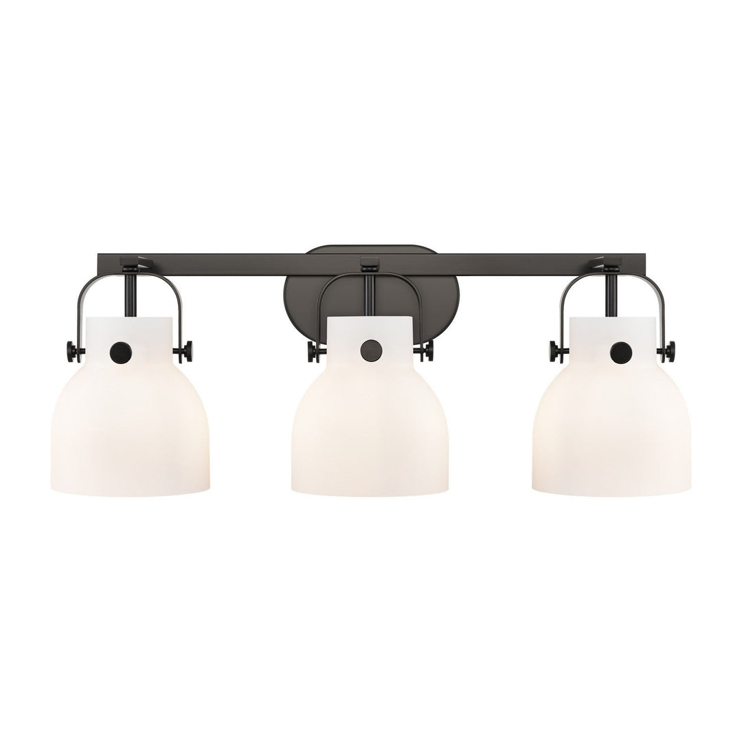 Innovations Downtown Urban 423-3W-BK-G412-6WH Bath Vanity Light 27 in. wide - Matte Black