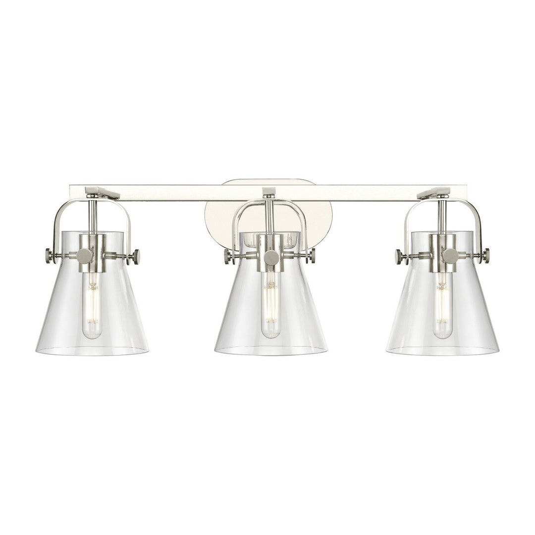 Innovations Downtown Urban 423-3W-PN-G411-6CL Bath Vanity Light 27 in. wide - Polished Nickel