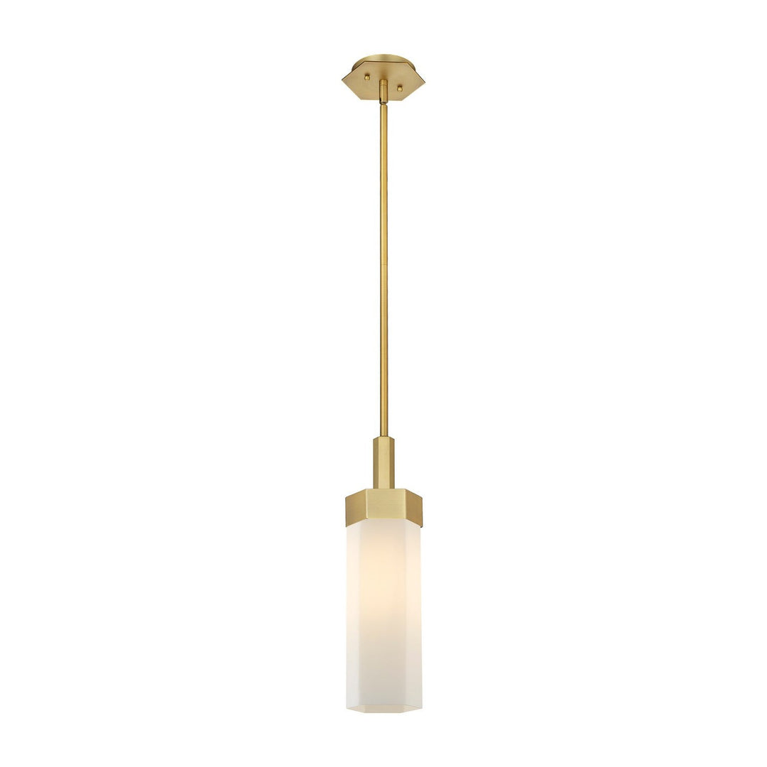Innovations Downtown Urban 427-1S-BB-G427-14WH Pendant Light - Brushed Brass