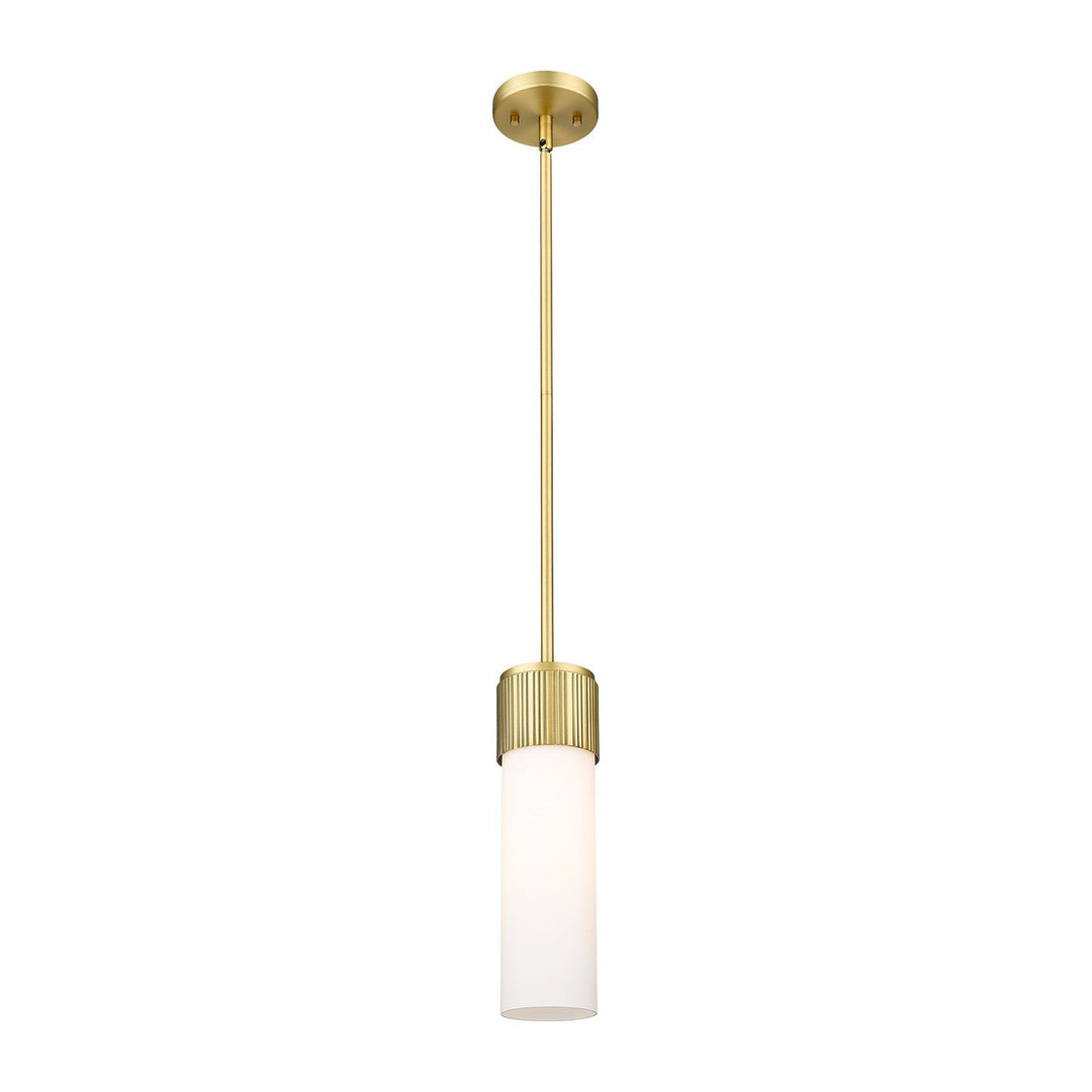 Innovations Downtown Urban 428-1S-BB-G428-12WH Pendant Light - Brushed Brass